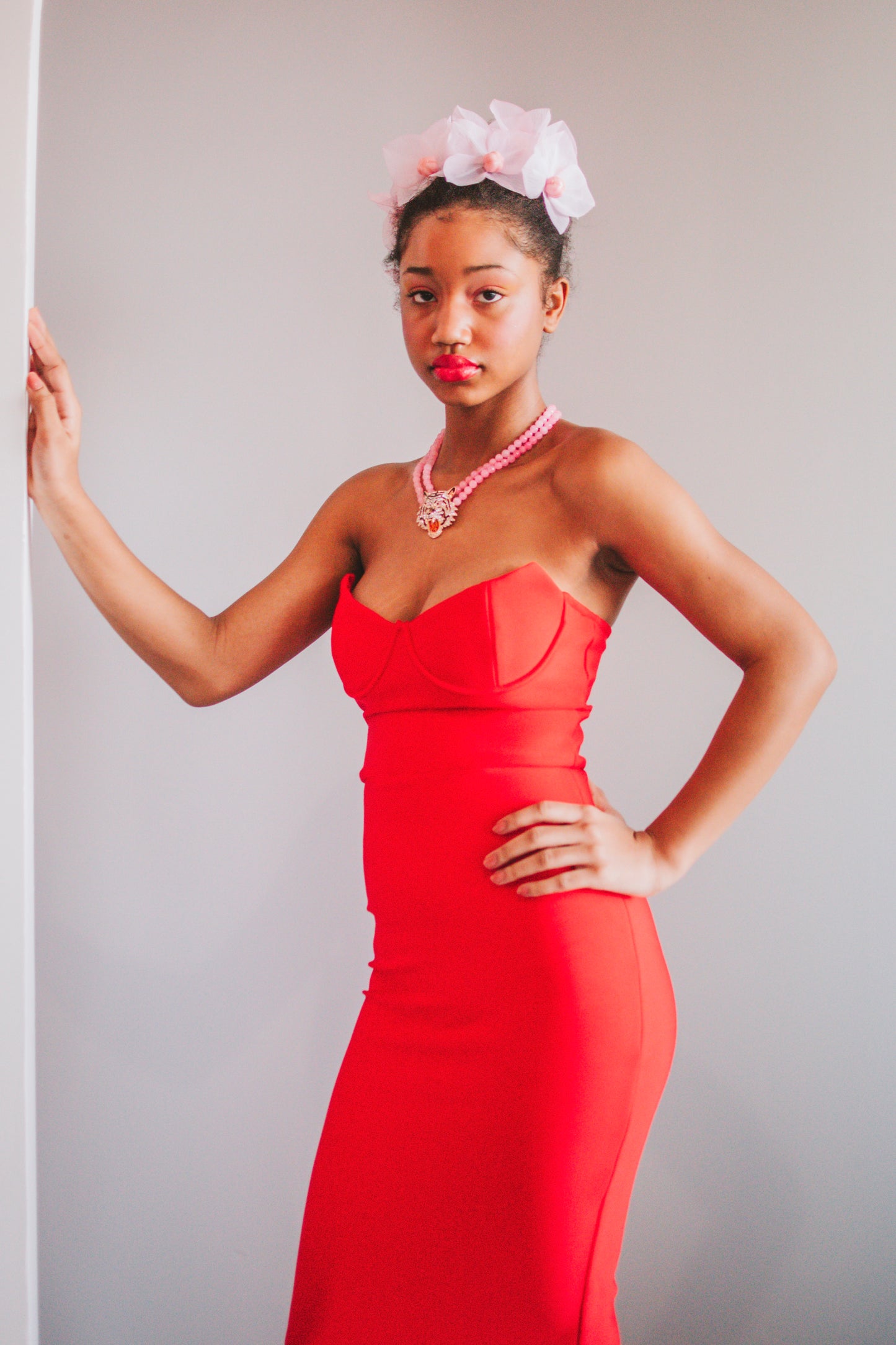 Red Maxi Sweetheart Dress