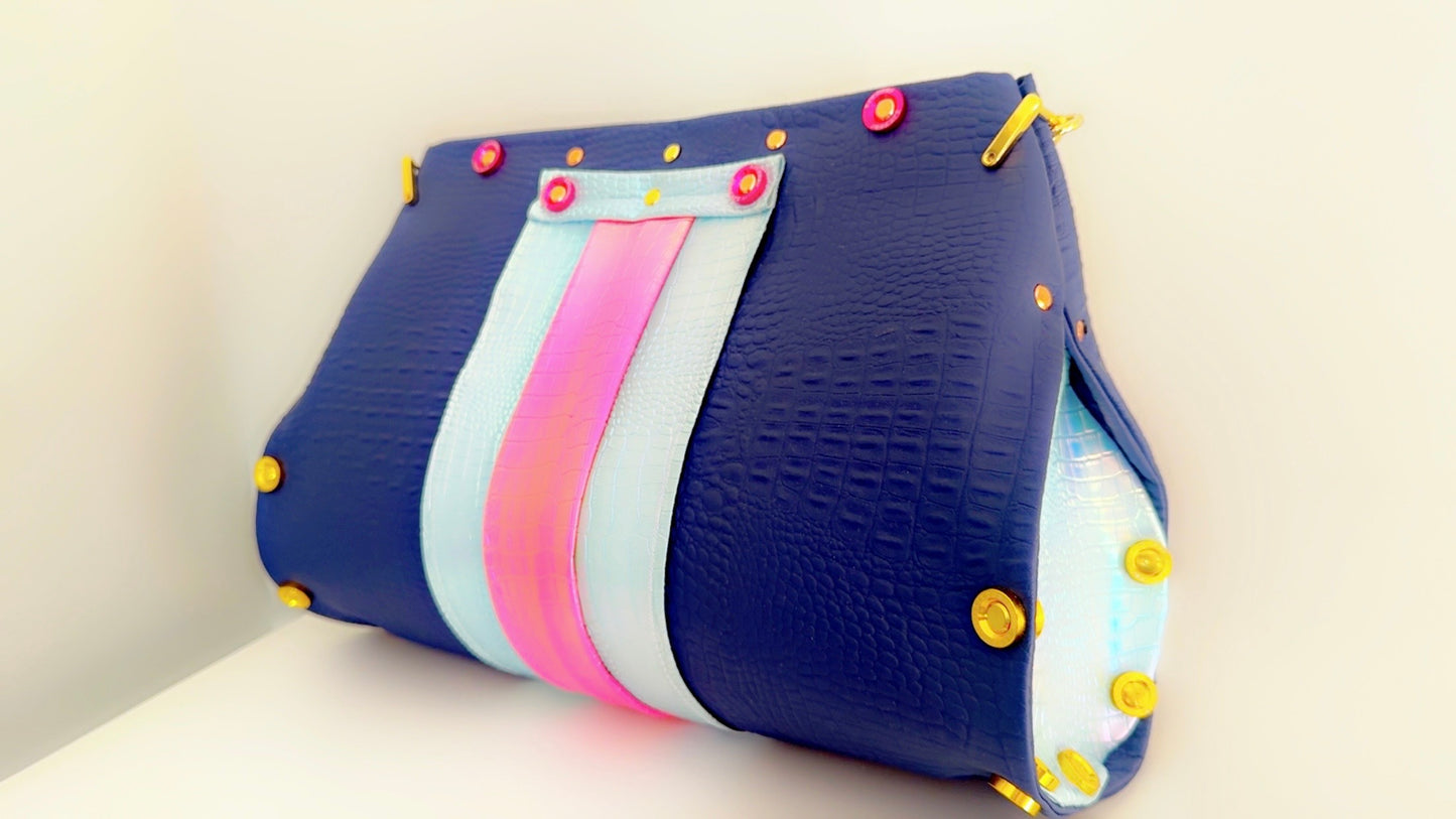 AS Signature Zebra Handbag Blue