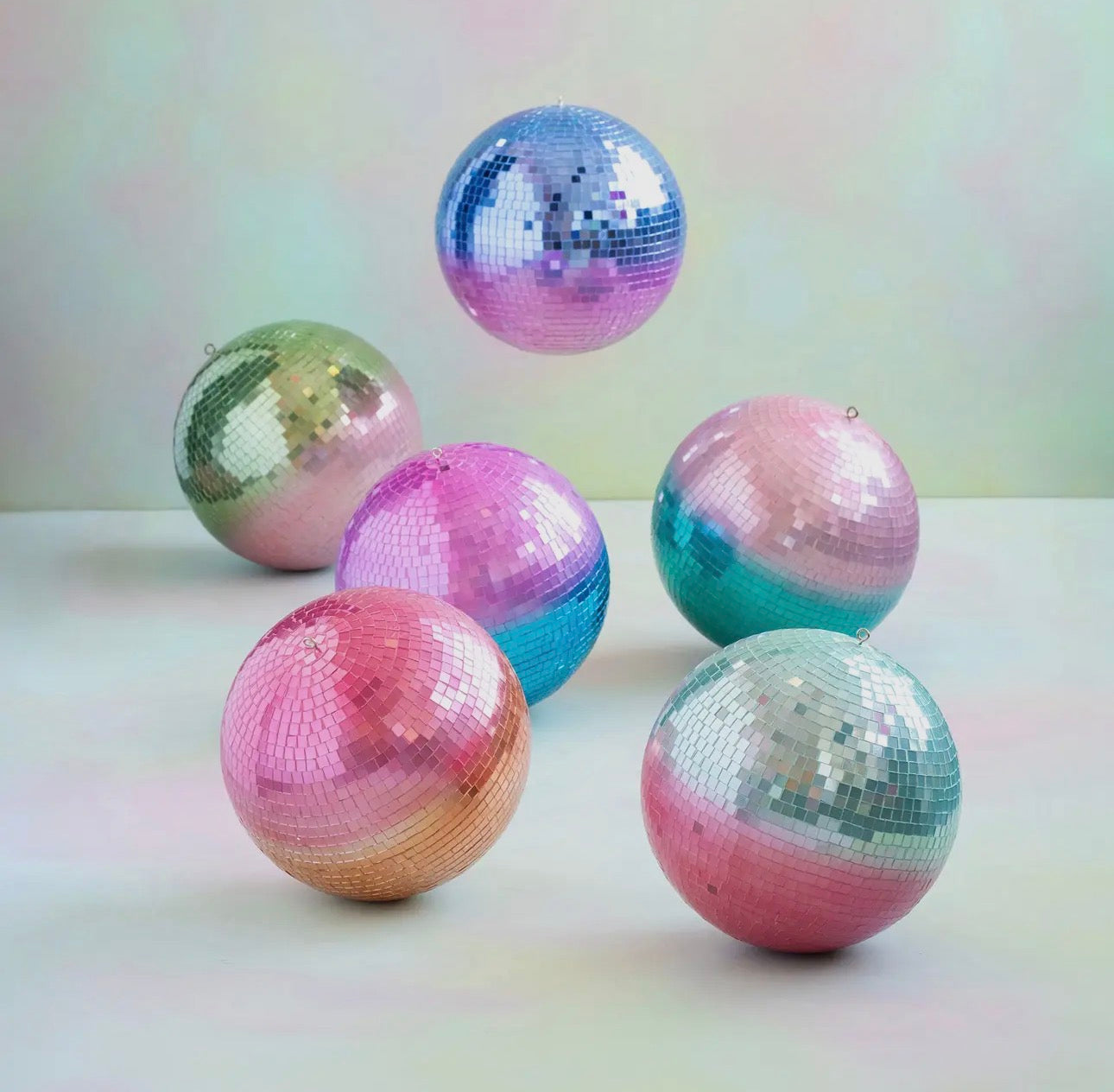Decadence Glass Disco Ball 12” Set of 6