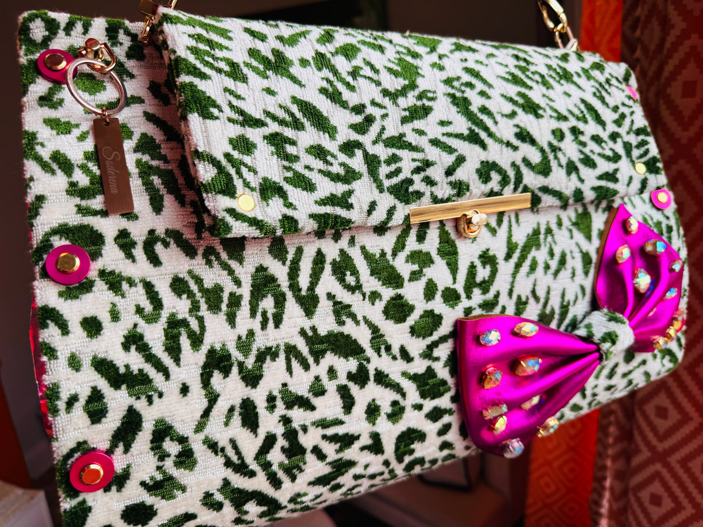 Wicked Green Cheetah Bag