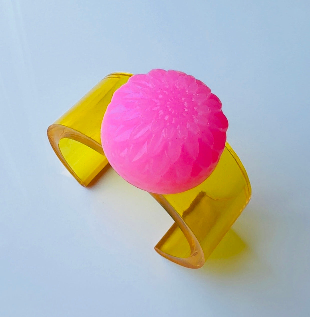 Golden Bubble Gum Dahlia Cuff
