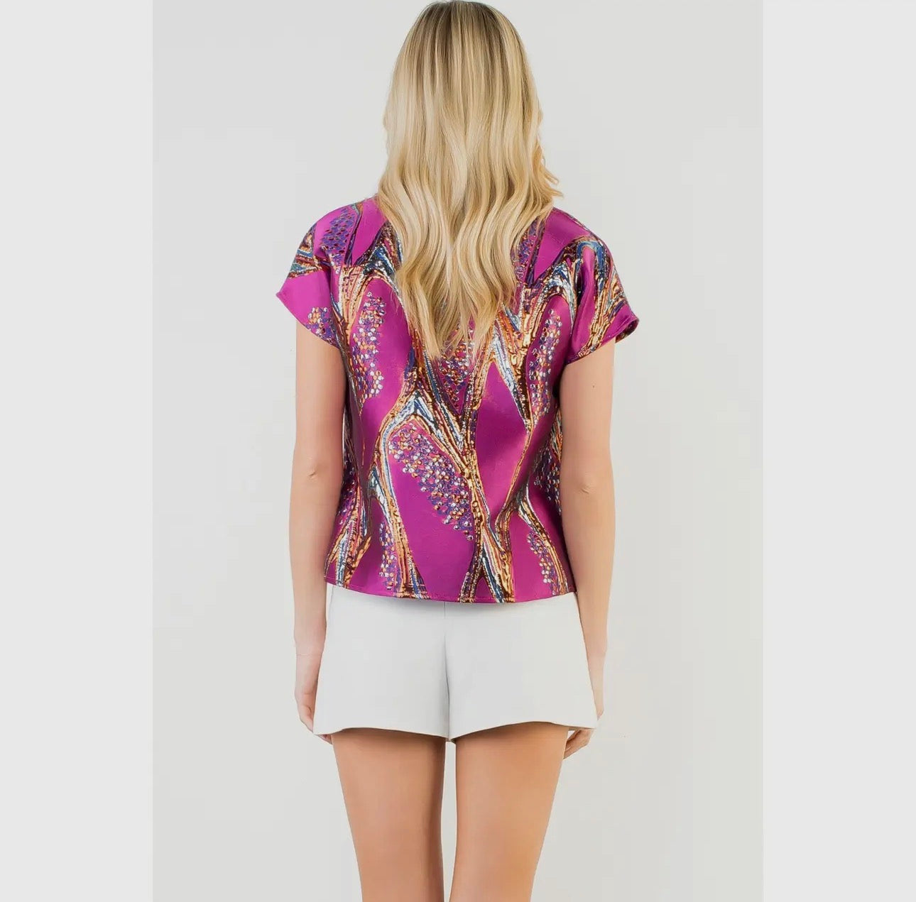 Metallic Jacquard Top