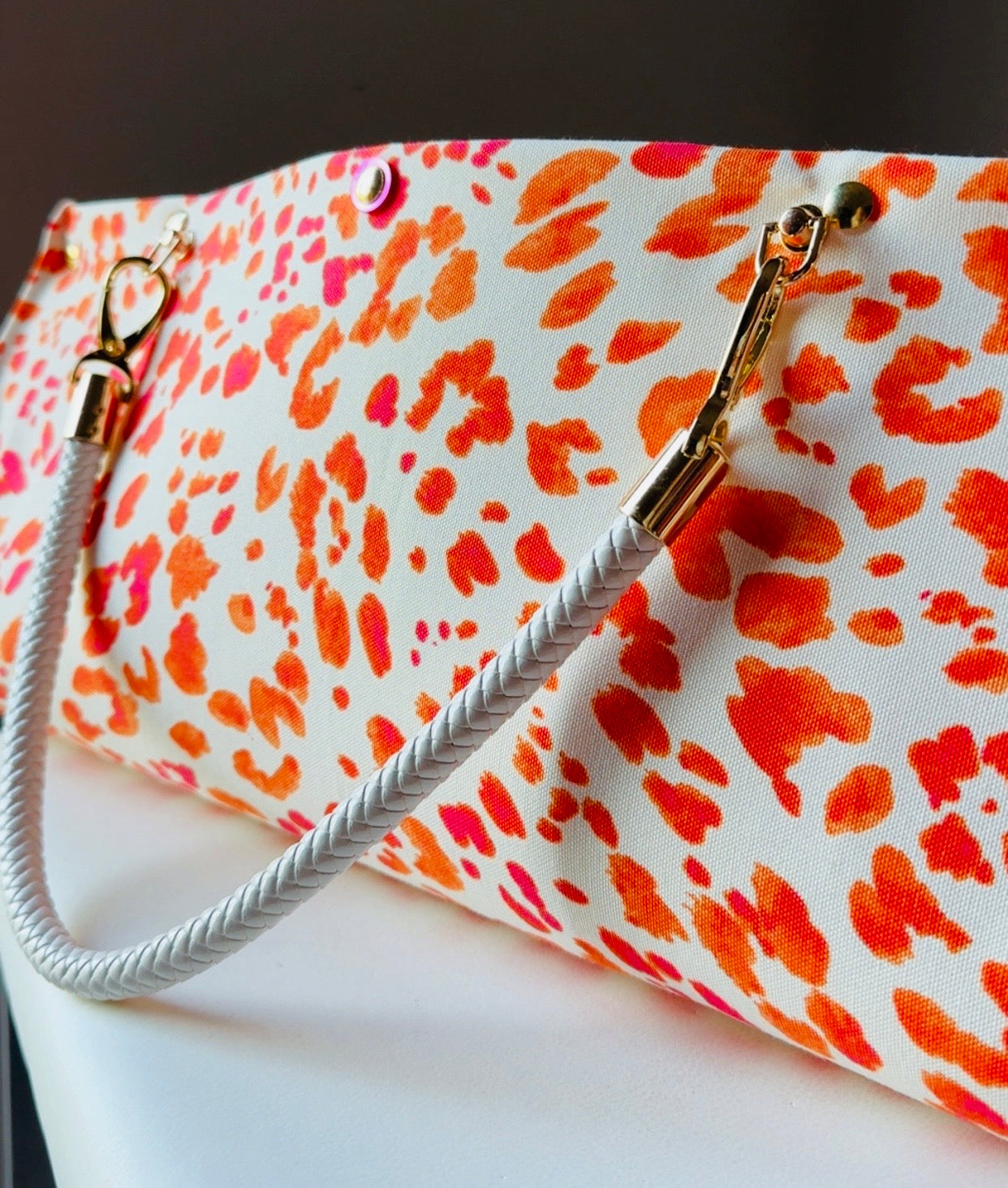 Sherbet Leopard Large Clutch
