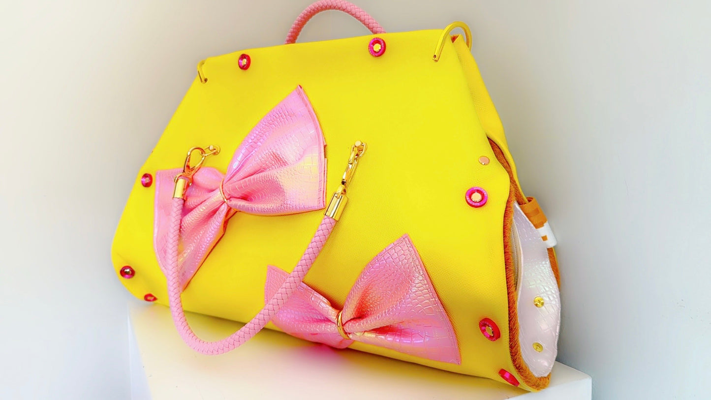 SOLD OUT Signature Series Soderena Handbag Canary Pink Bow