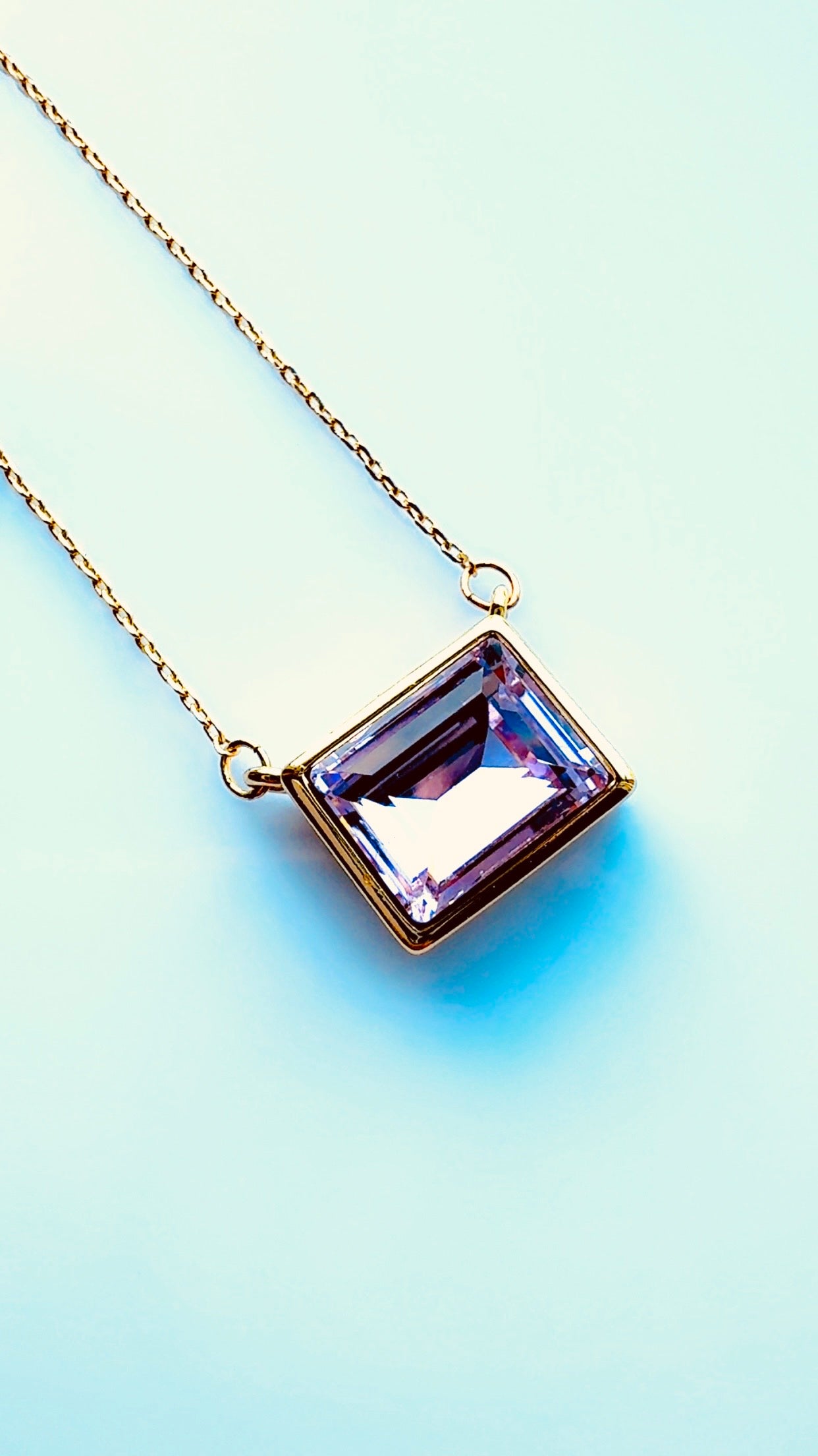 Pink Square Pendant