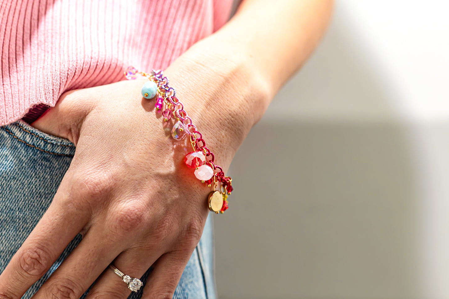 Sold Out!! Color Pop Arm Candy Charm Bracelet