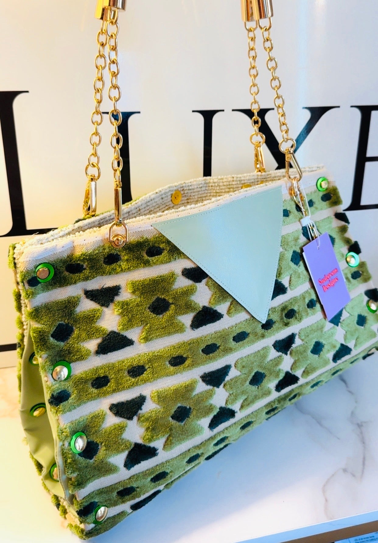 Turkish Green Velvet Clutch