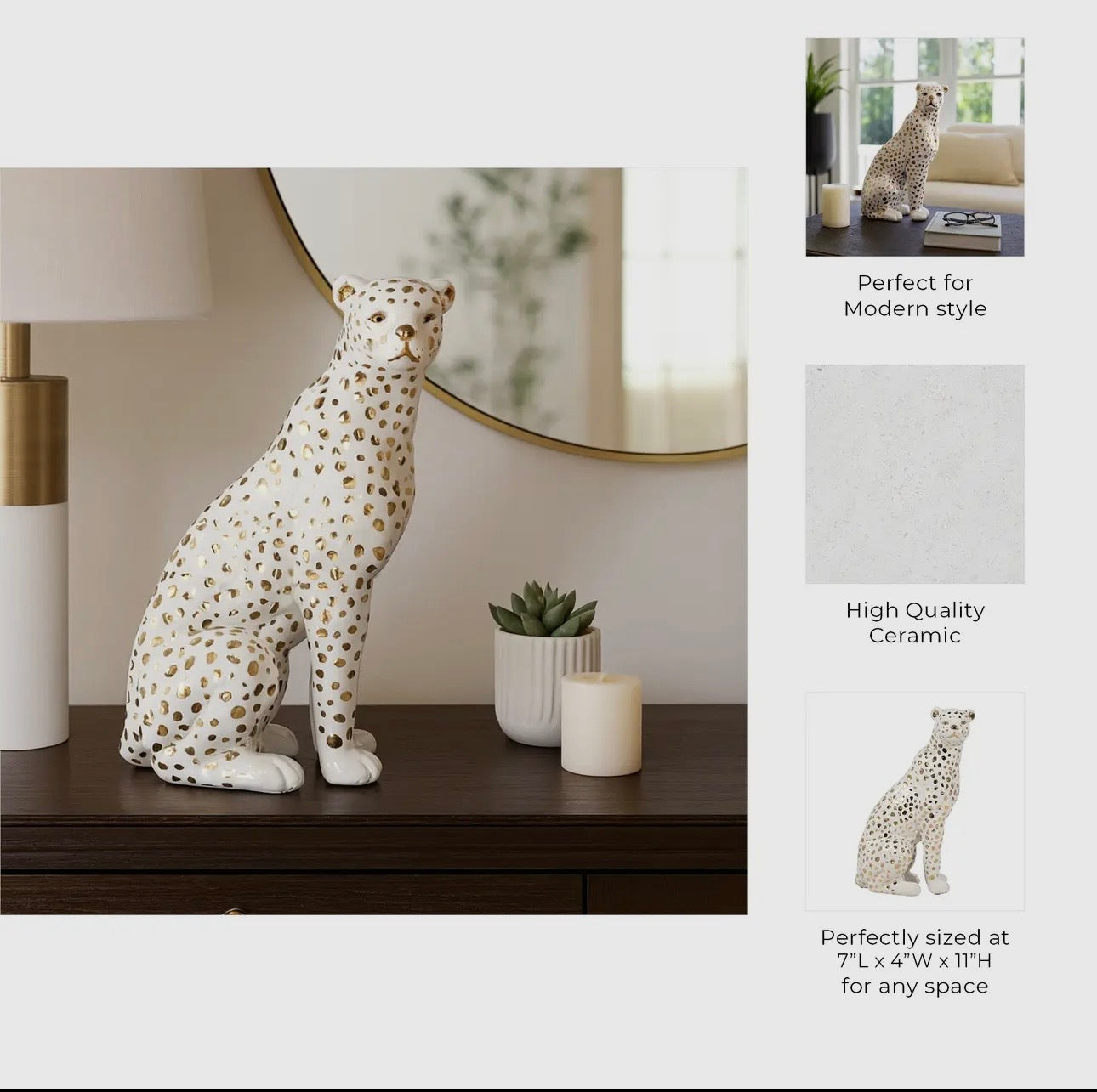 Ceramic Leopard 11”