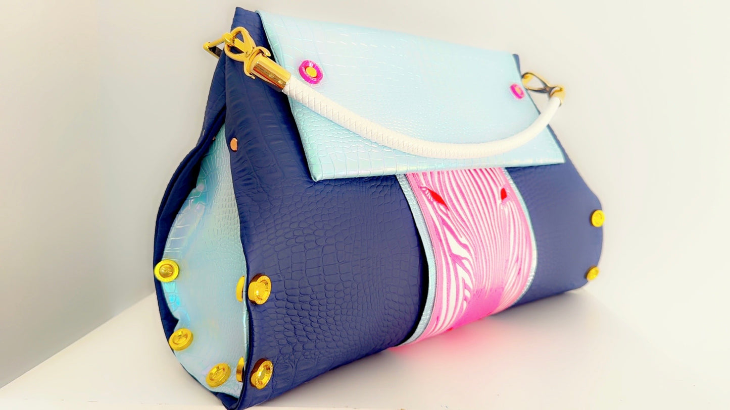 AS Signature Zebra Handbag Blue