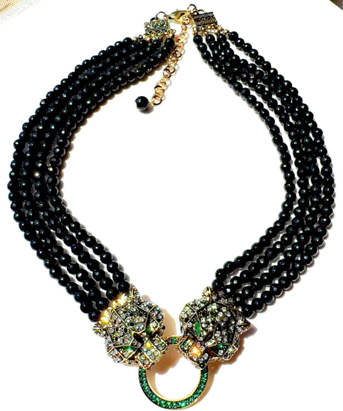 Double Leopard Brooch Neck Candy