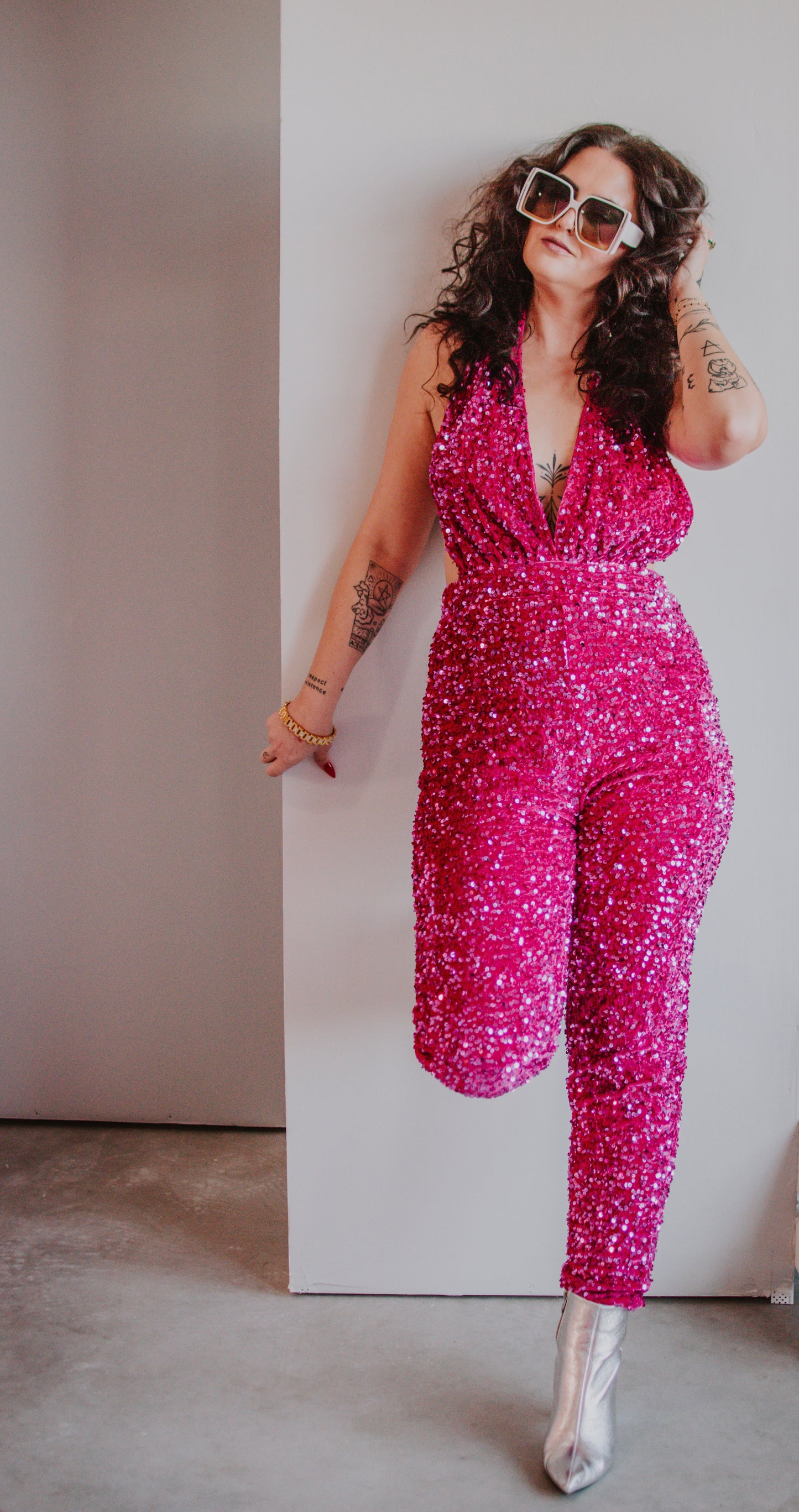 SOLD Hot Pink Sequin Jumper