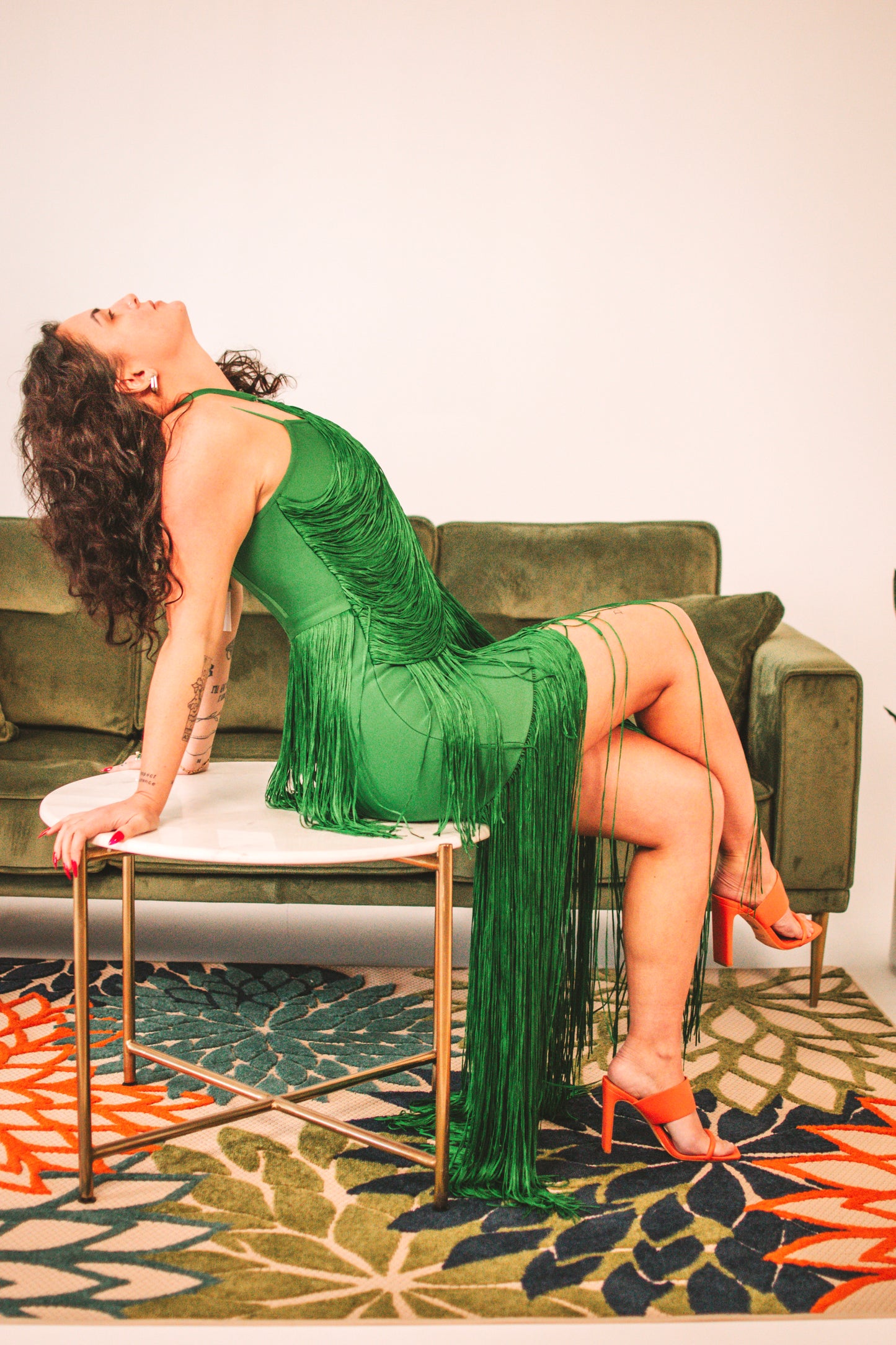 Fringe Halter Maxi Dress