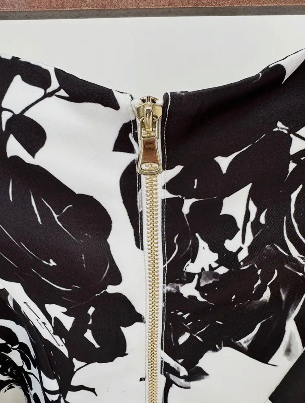 Black and White Rose Skirt