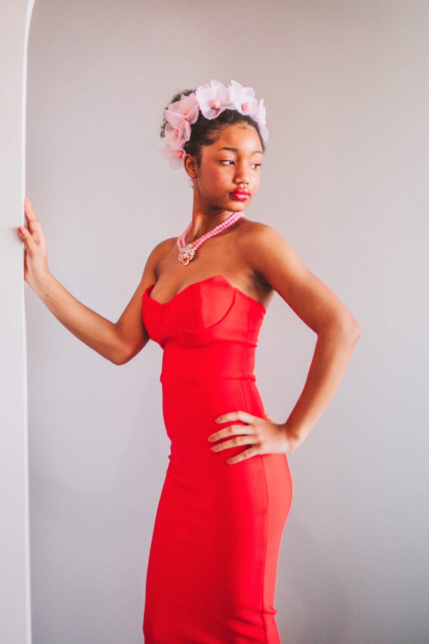 Red Maxi Sweetheart Dress