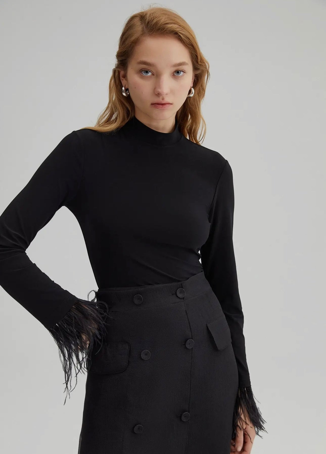 TOUCHÉ Privet Feather Top