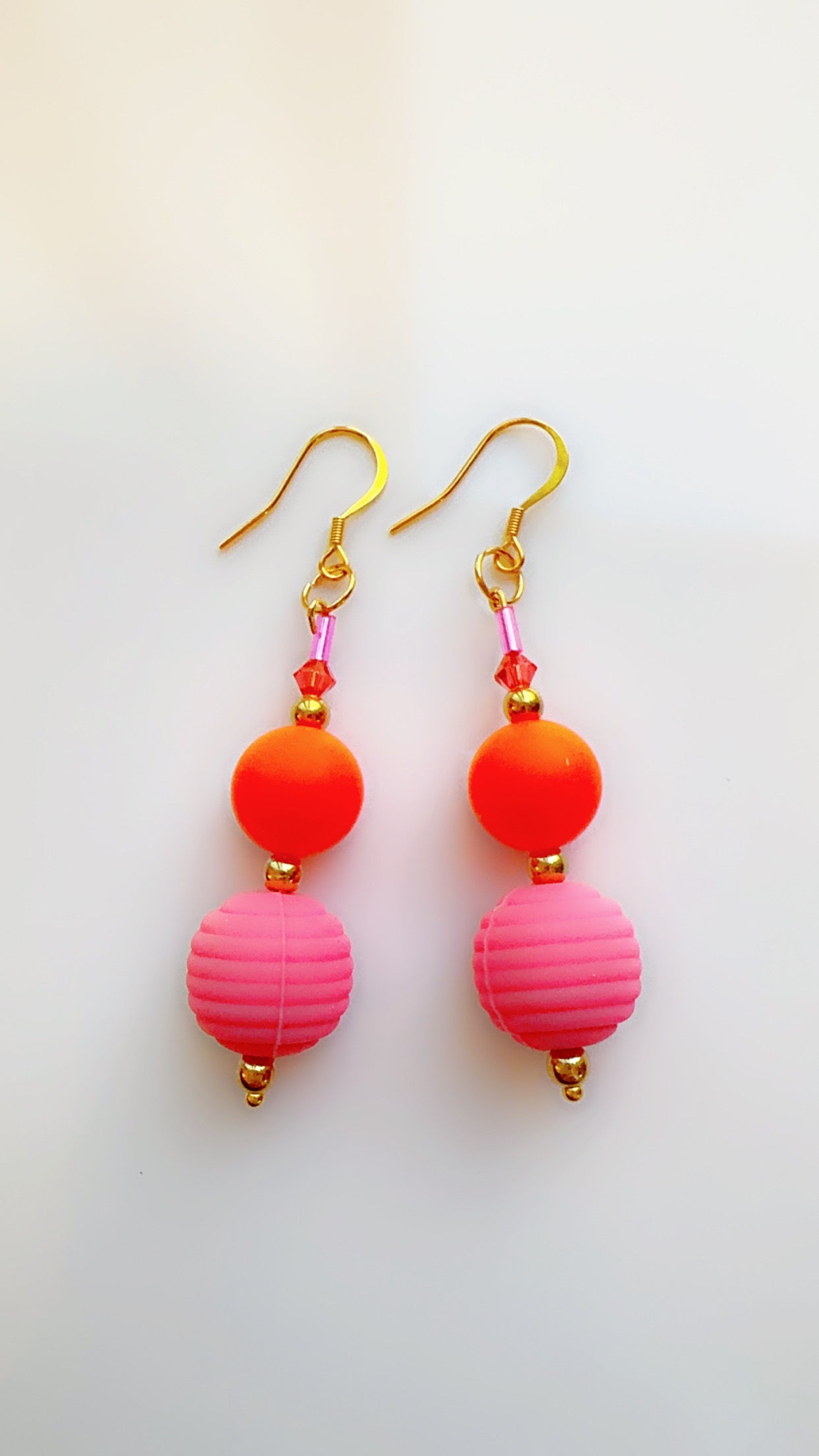 Color Pop Ear Candy Double Bubble Pink and Orange Stack