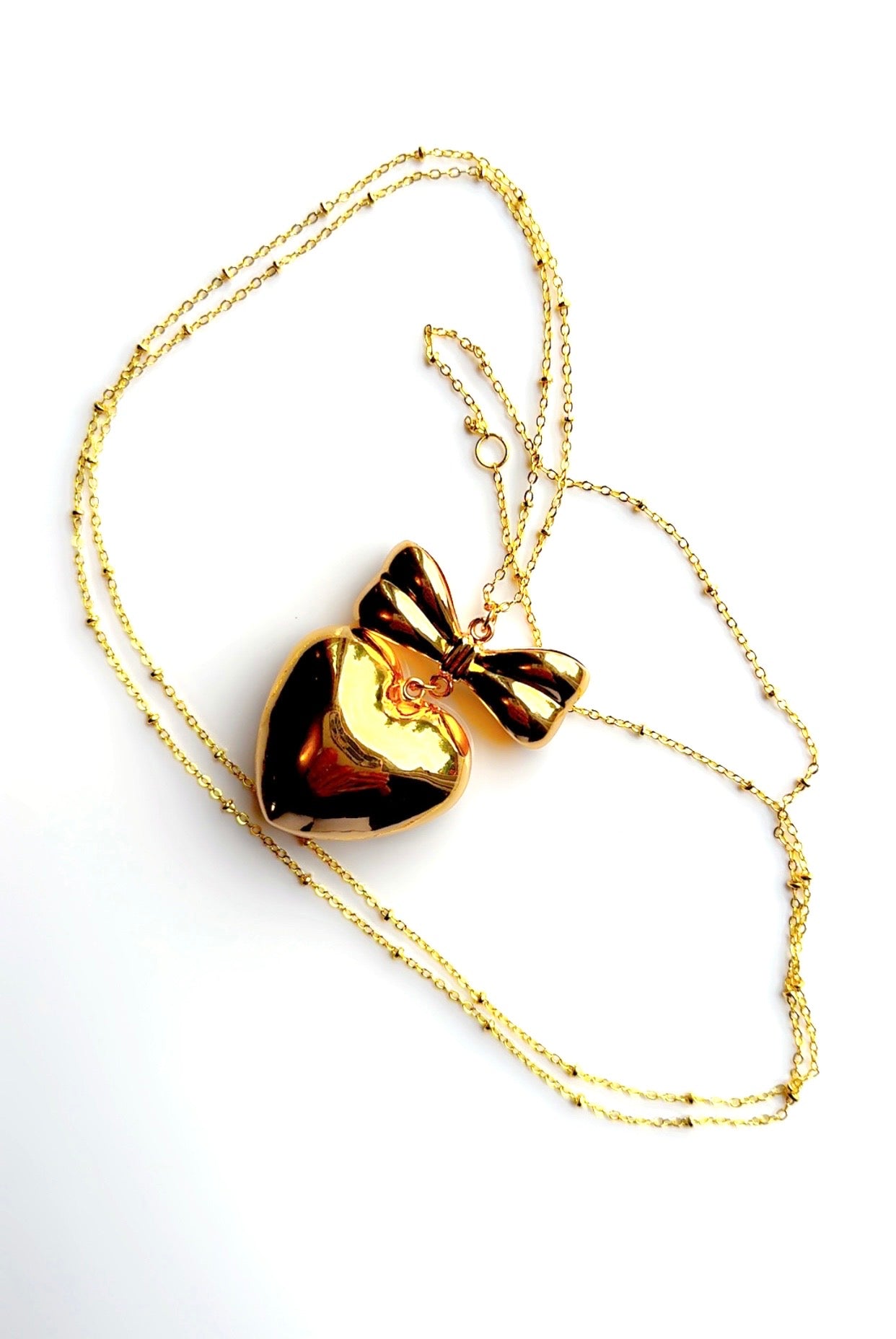 Golden Heart Maxi Necklace