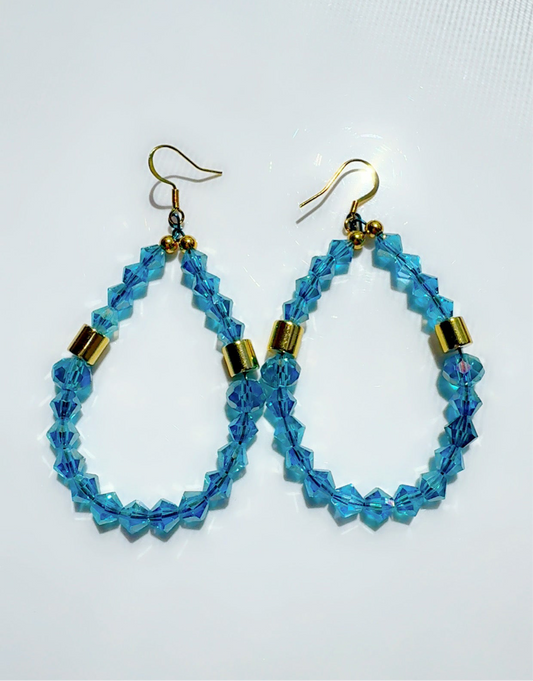 Blue Sky Crystal Earrings Candy