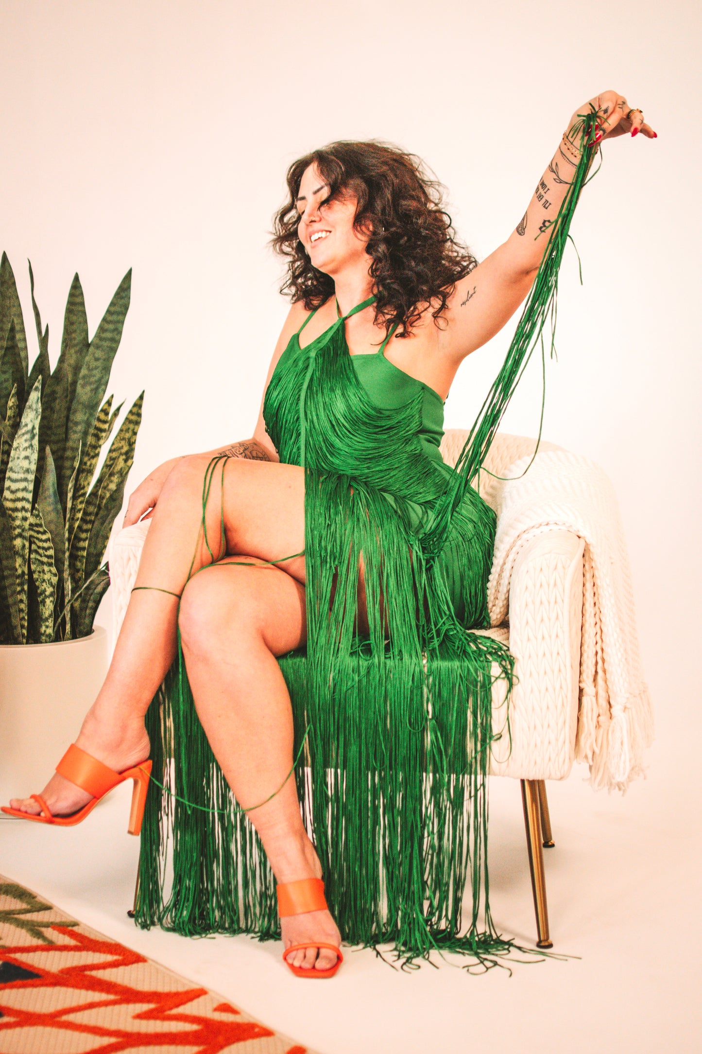 Fringe Halter Maxi Dress