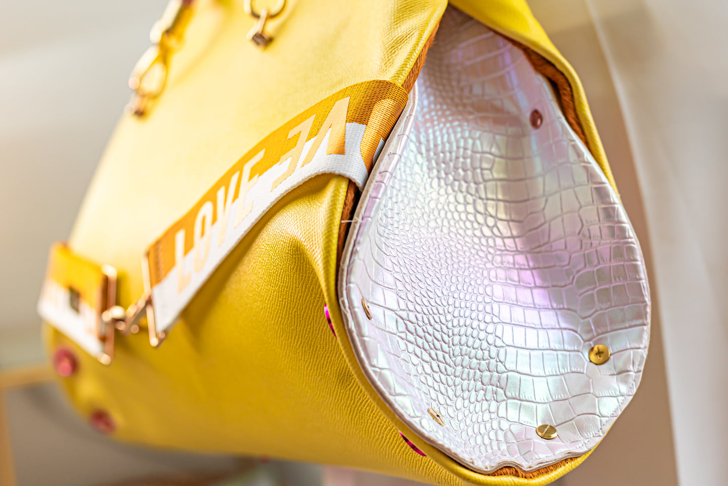 SOLD OUT Signature Series Soderena Handbag Canary Pink Bow