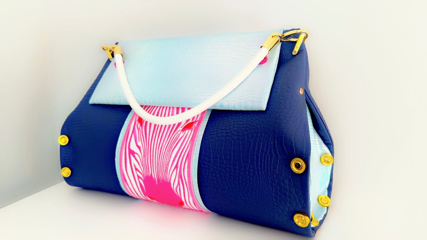 AS Signature Zebra Handbag Blue