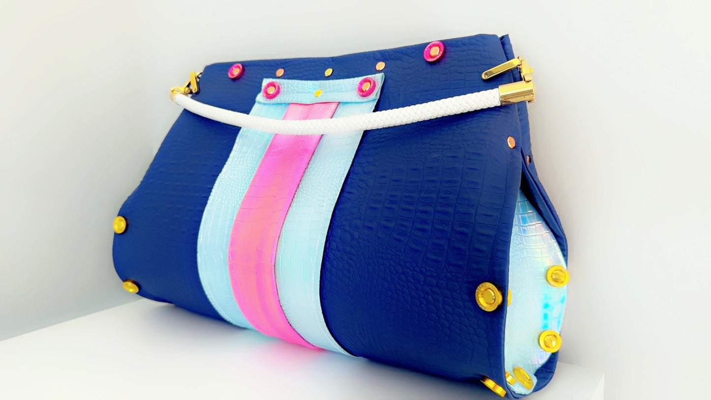 AS Signature Zebra Handbag Blue