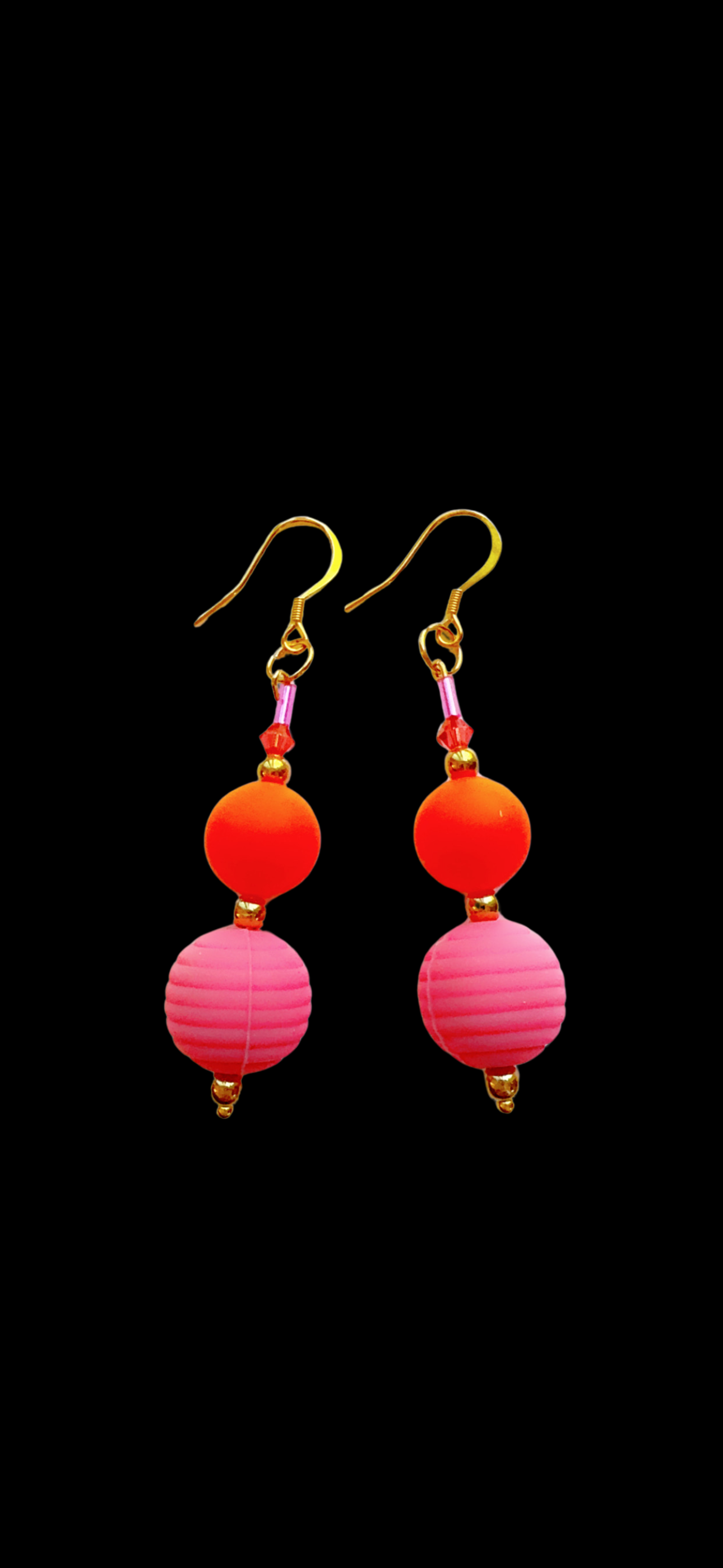 Color Pop Ear Candy Double Bubble Pink and Orange Stack