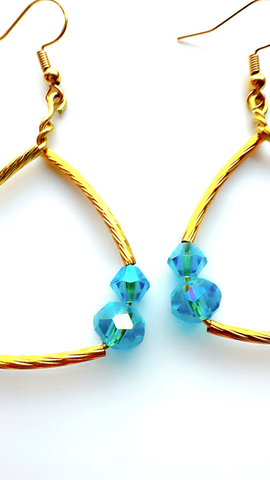 Blue Skies Triangle Drop Earrings