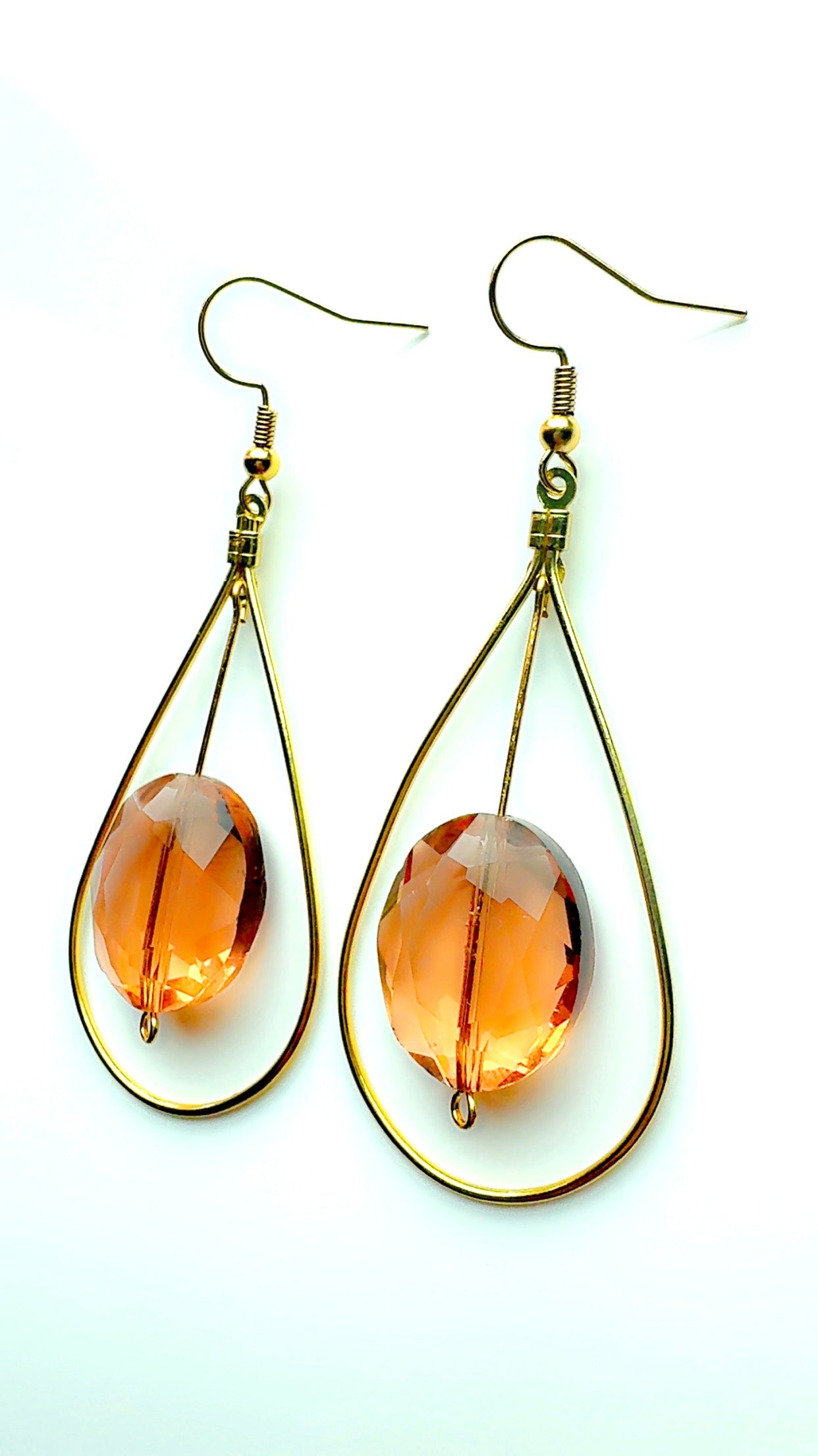 Golden Amber Pendulum Ear Candy