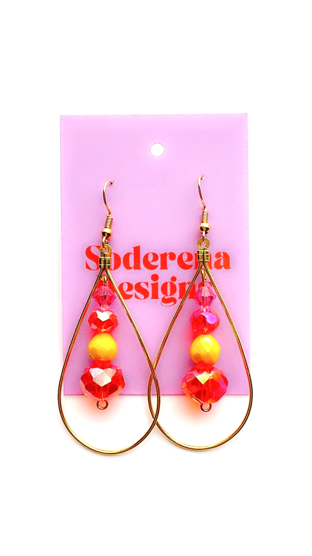 Orange Sunset Pendulum Ear Candy