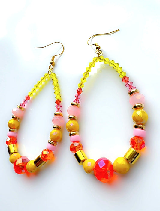 *Brand Signature Ear Candy Yellow Pink and Orange