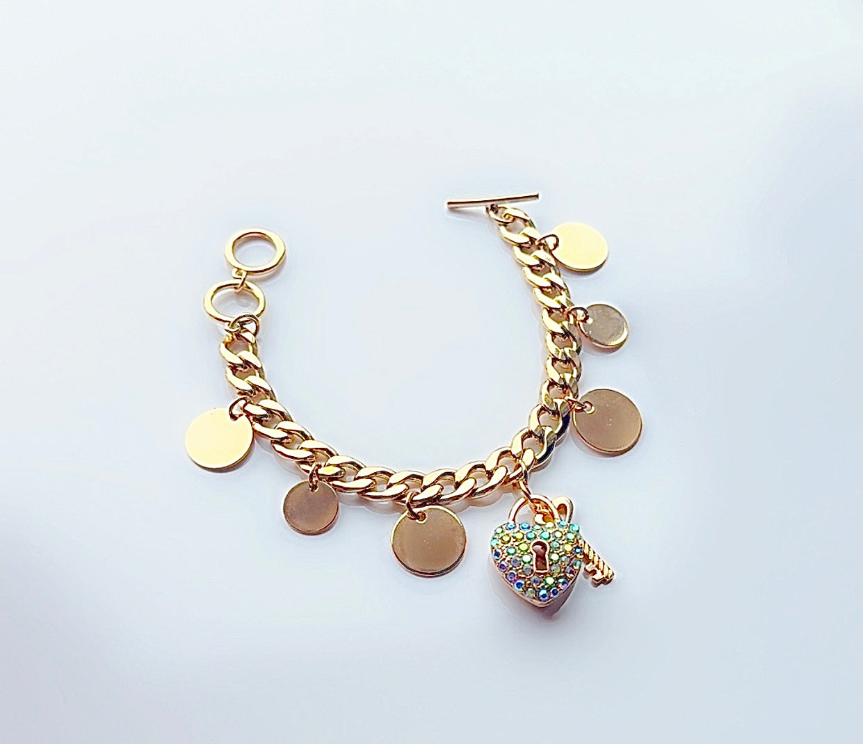 Key To My Heart Charm Bracelet