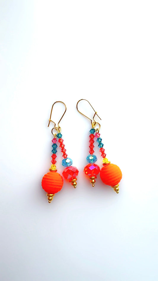 Color Pop Ear Candy Blue Orange Double Stack