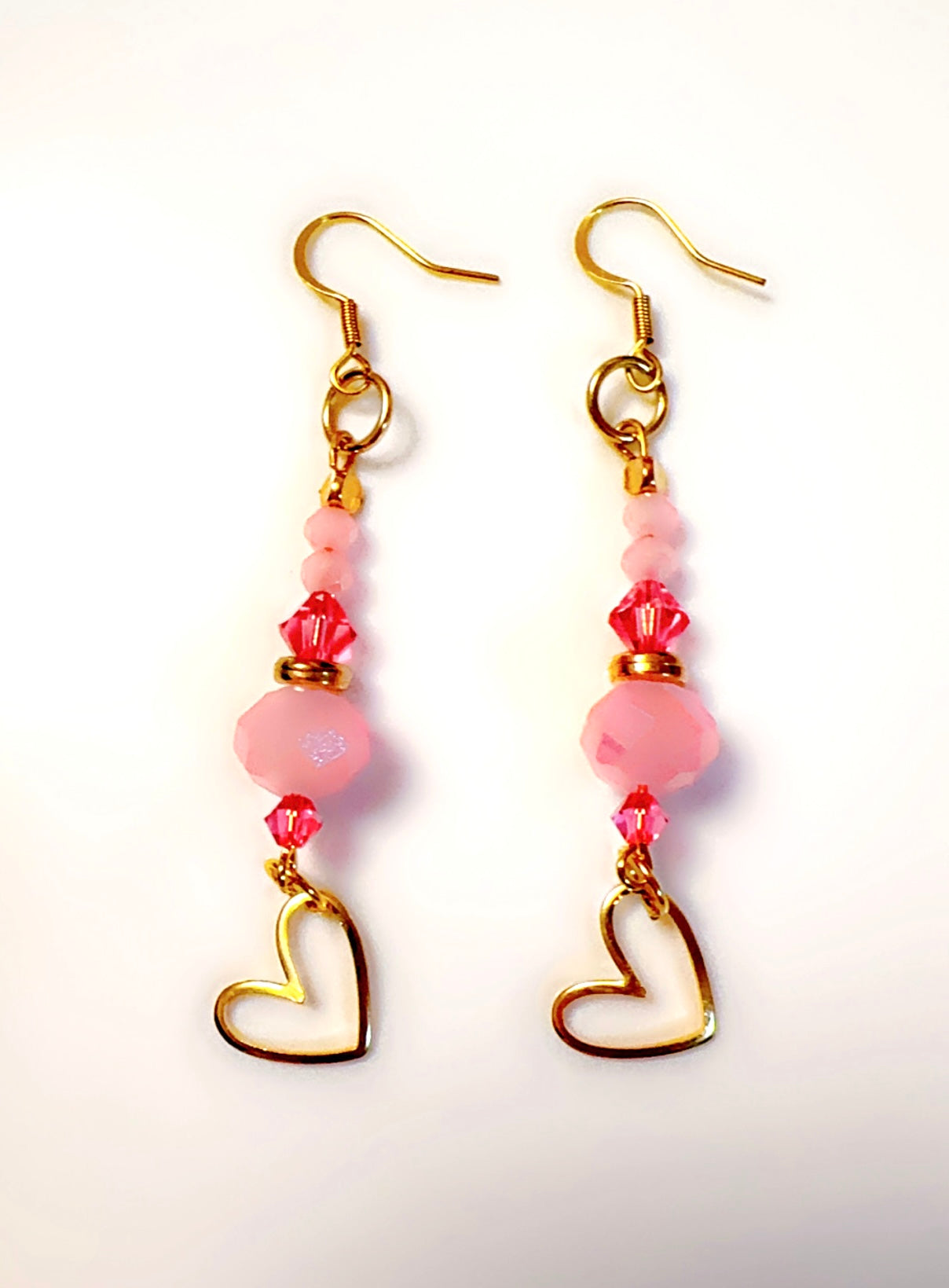 Color Pop Ear Candy Pink Heart Dangle