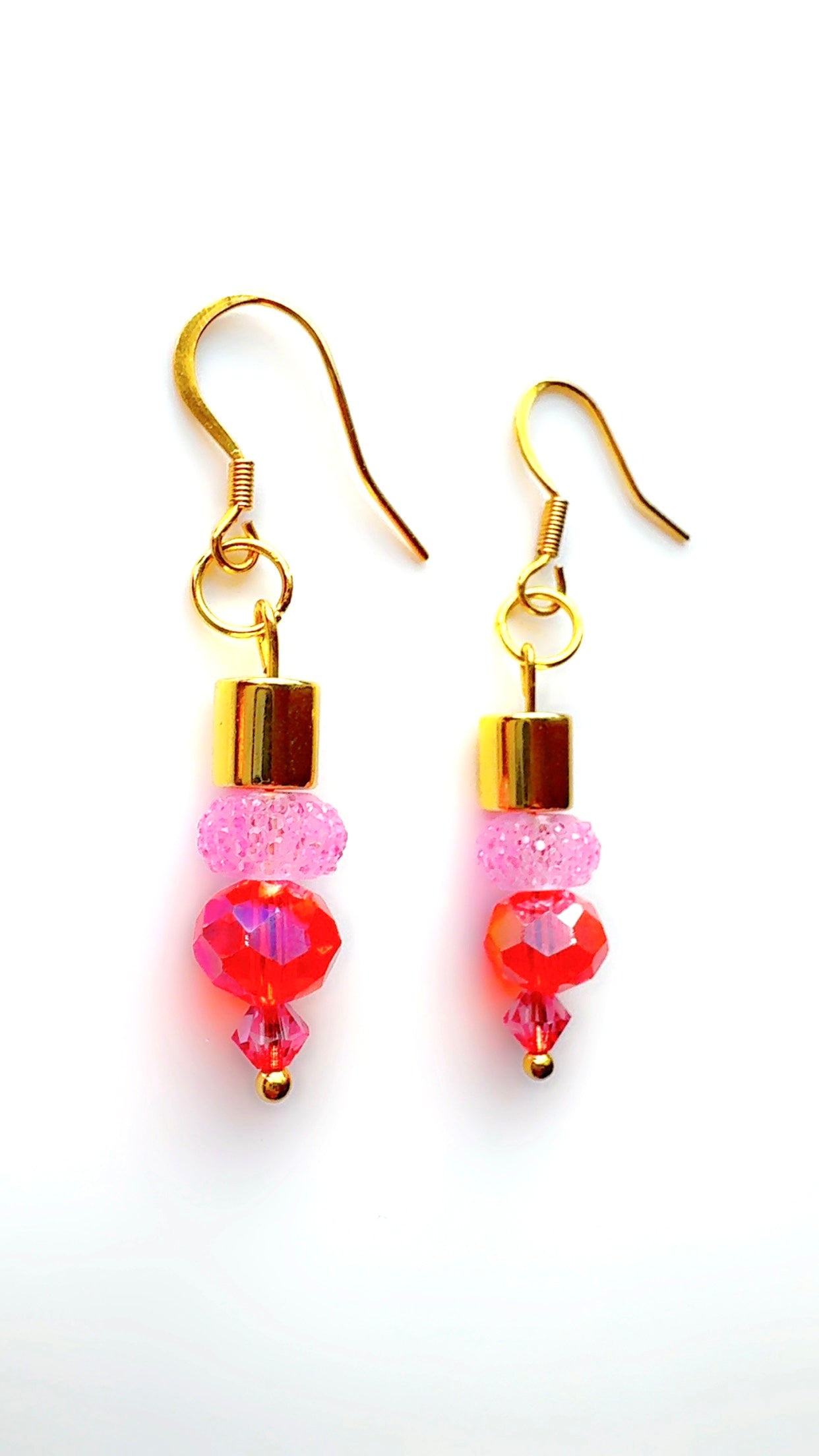 Pink Orange and Gold Drop
