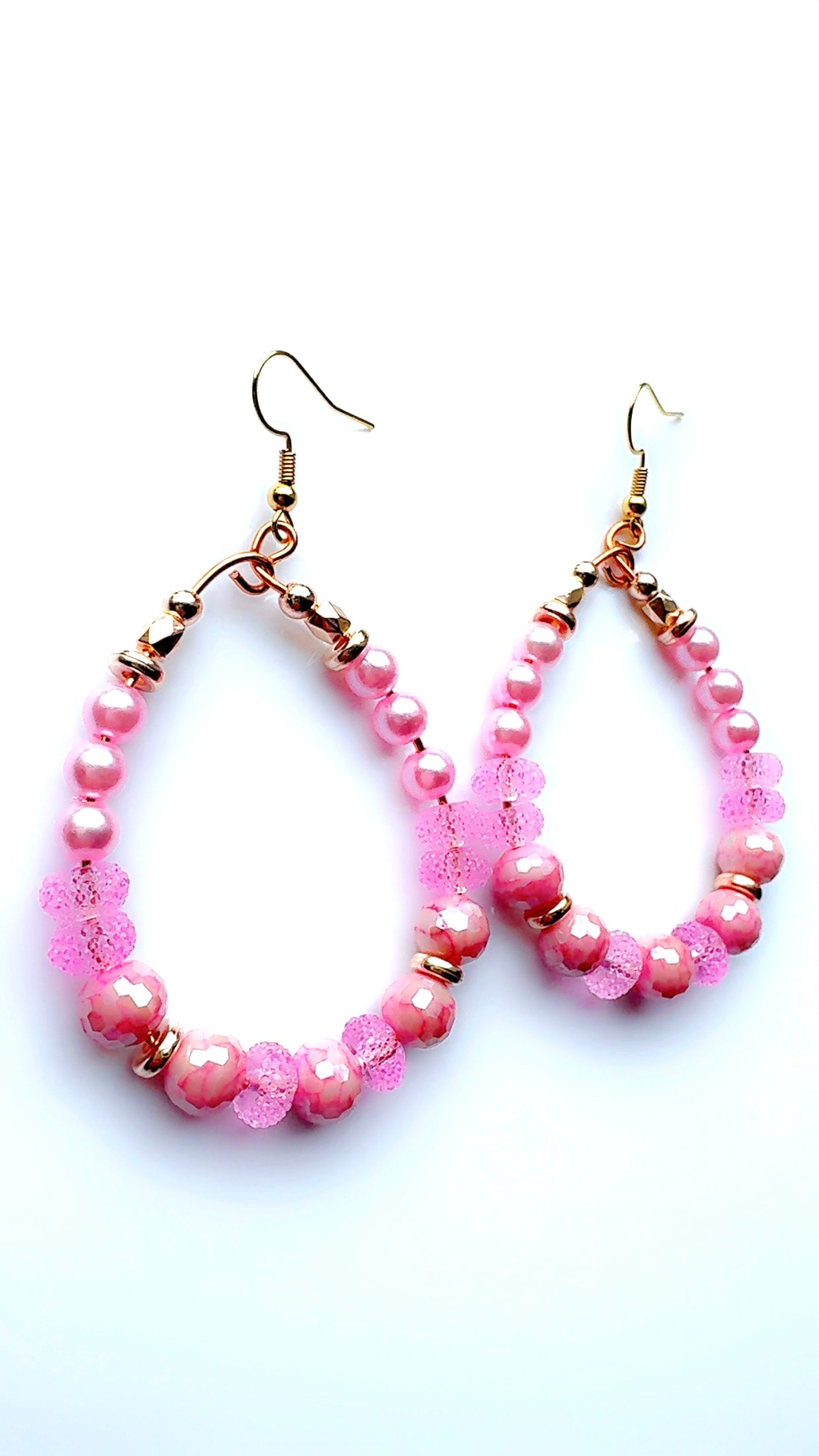 Pink Candy Rose Gold Earrings