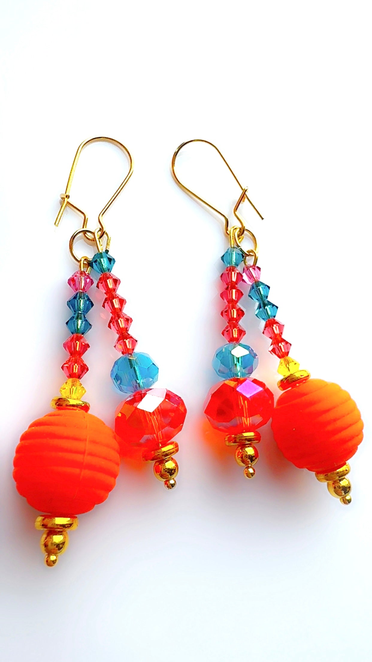 Color Pop Ear Candy Blue Orange Double Stack