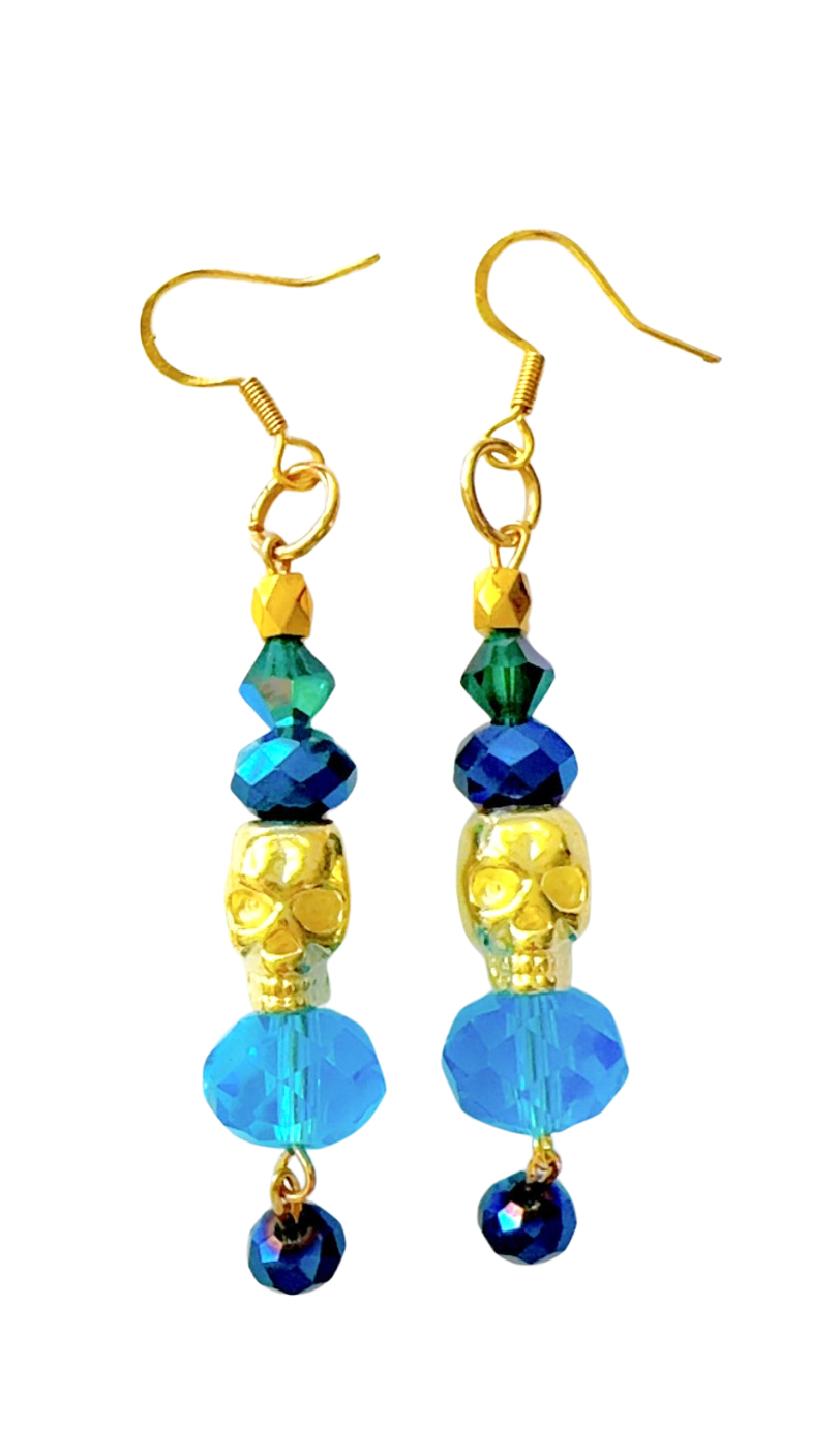 Color Pop Ear Candy Blue Stack Skull