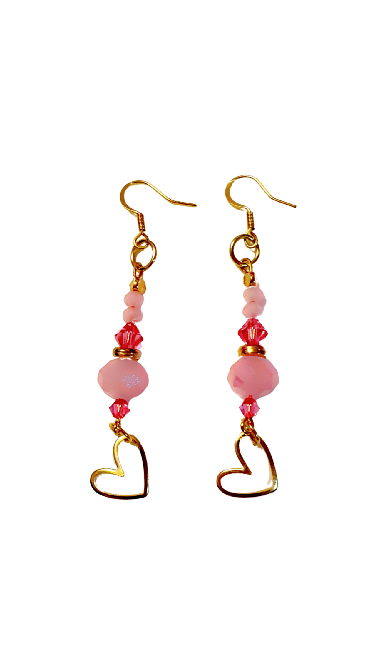 Color Pop Ear Candy Pink Heart Dangle