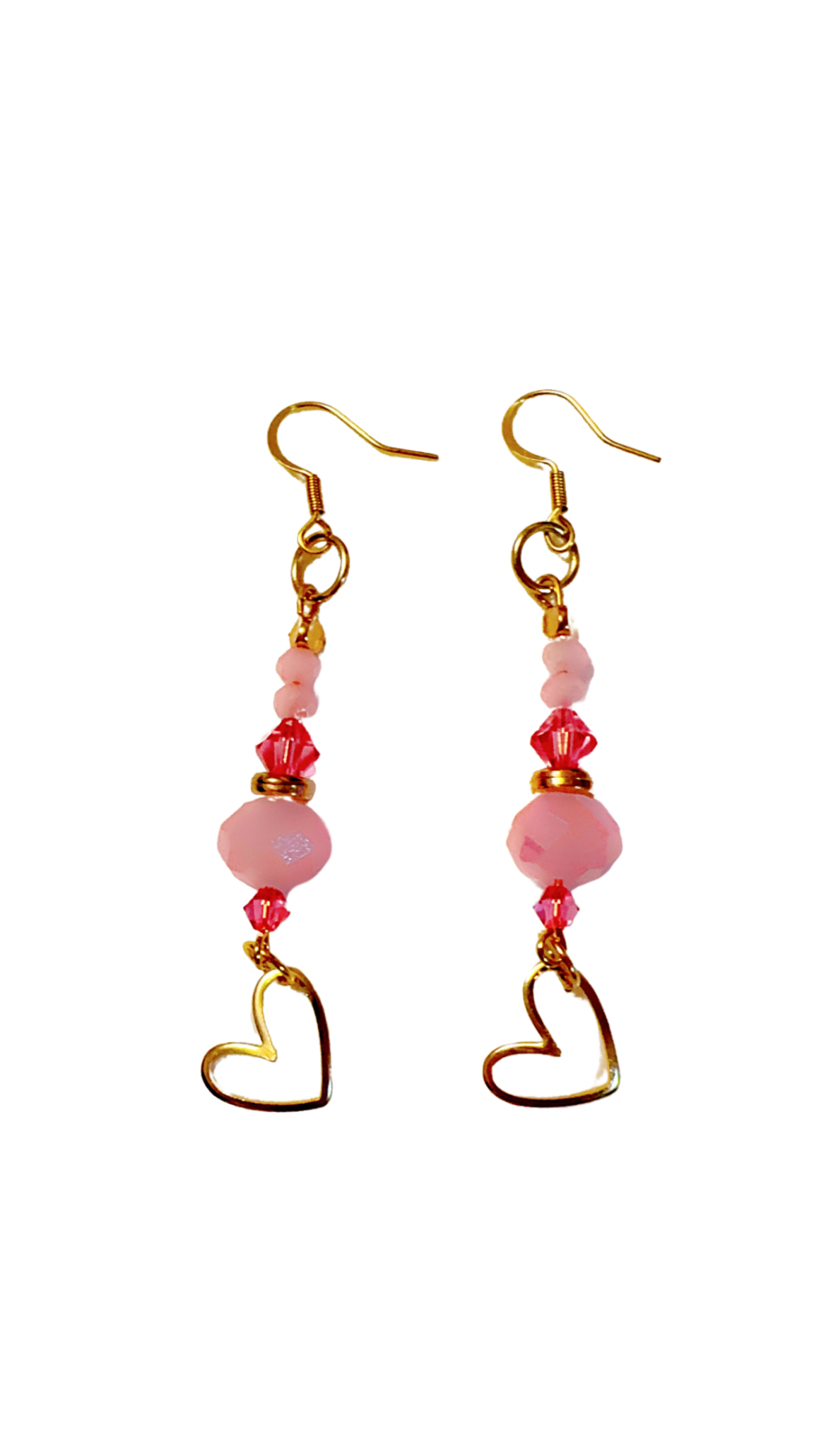 Color Pop Ear Candy Pink Heart Dangle