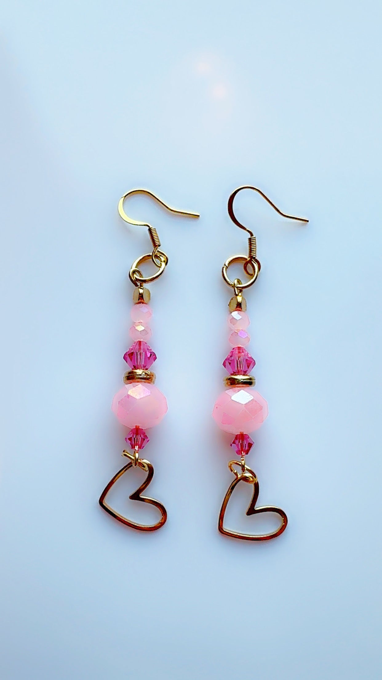 Color Pop Ear Candy Pink Heart Dangle