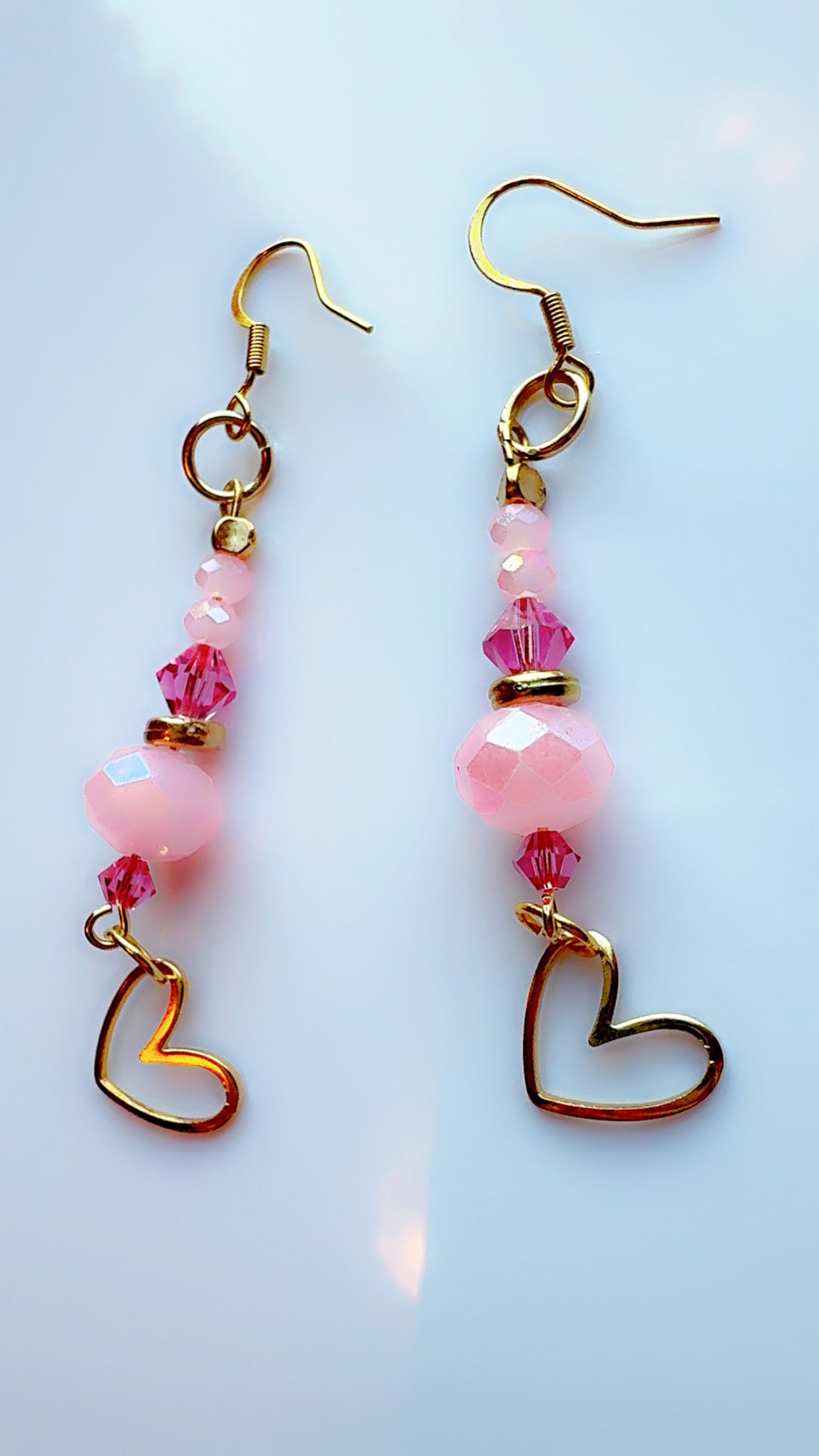 Color Pop Ear Candy Pink Heart Dangle