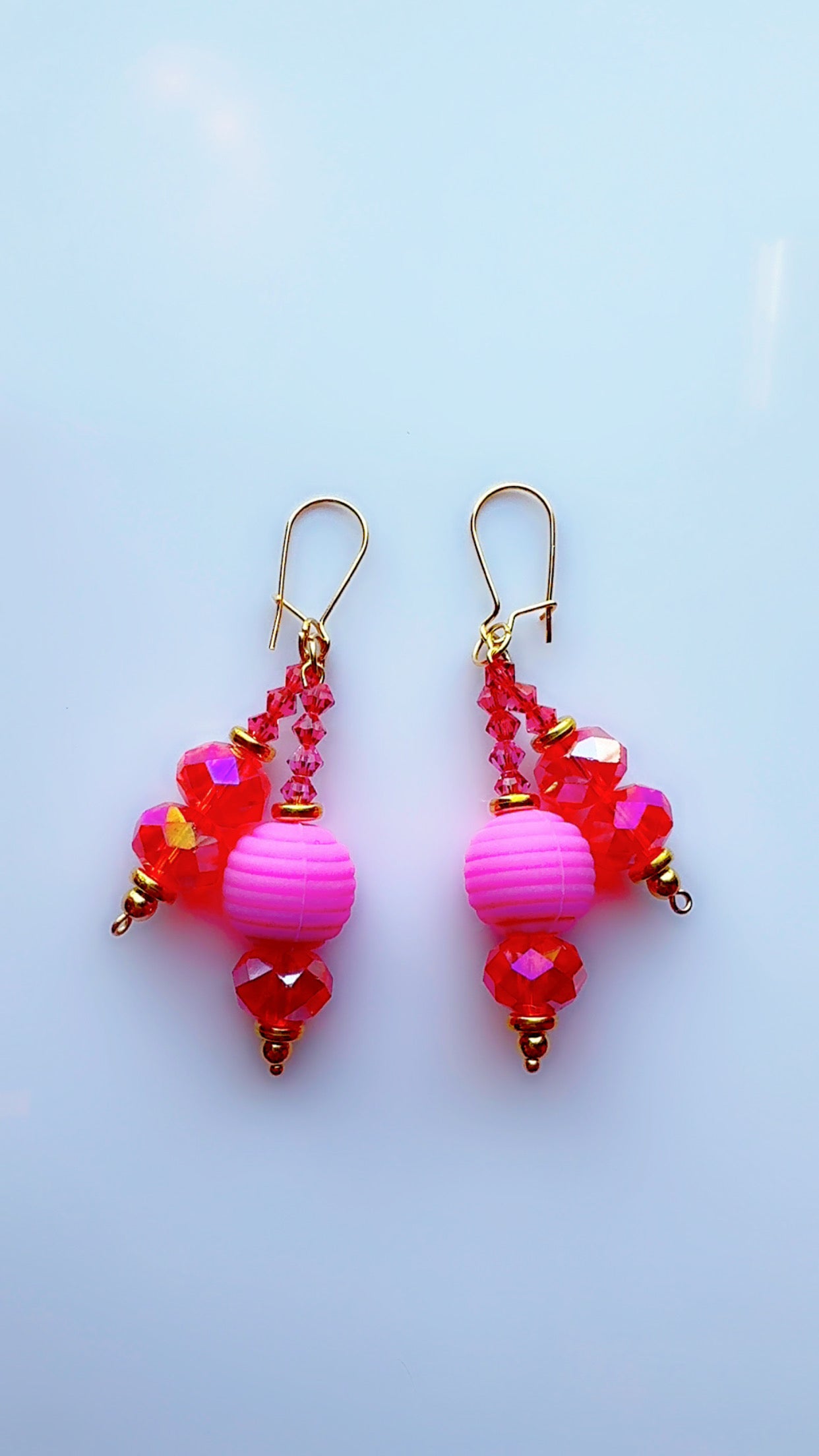 Orange and Pink Double Dangle