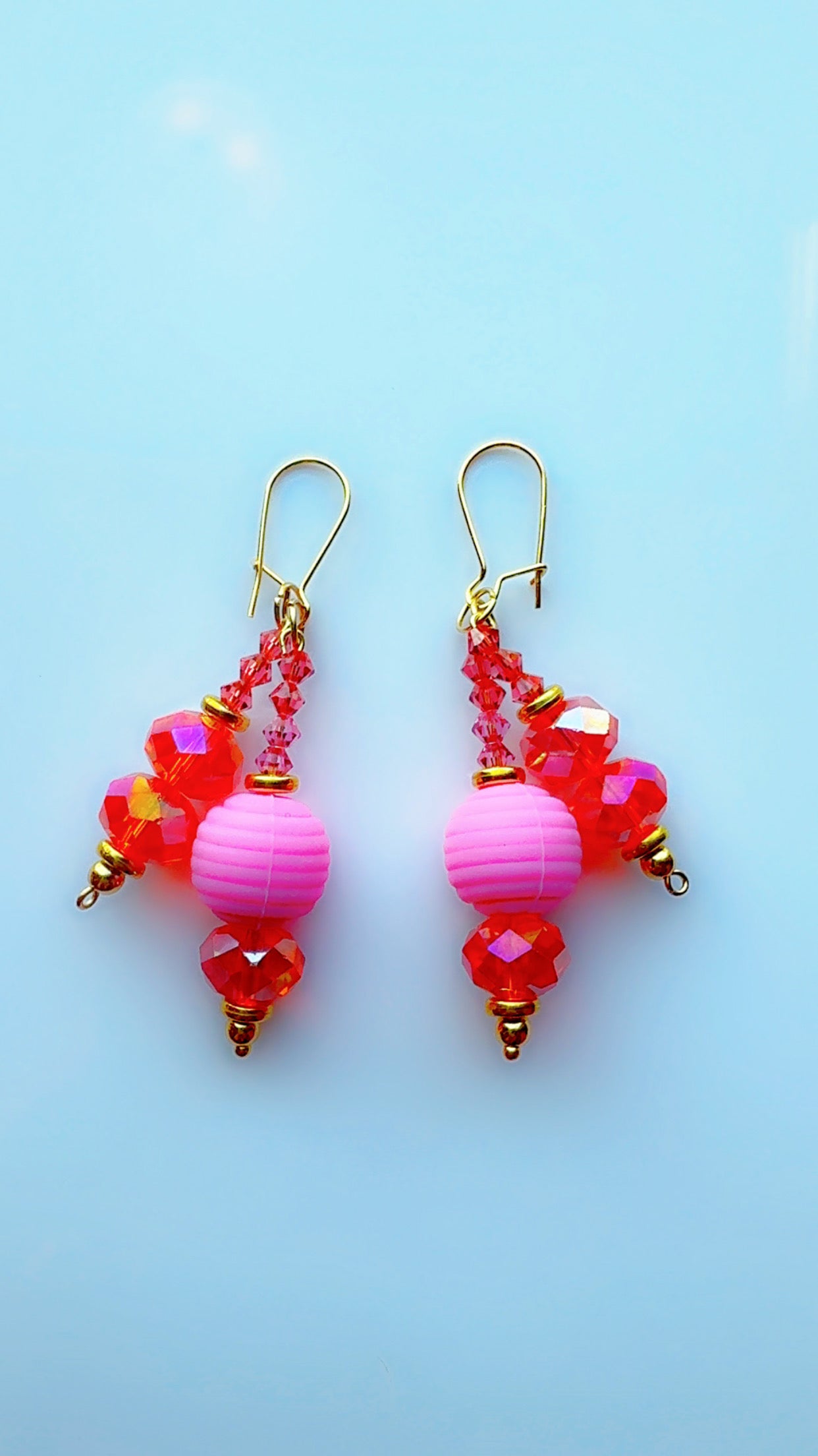 Orange and Pink Double Dangle