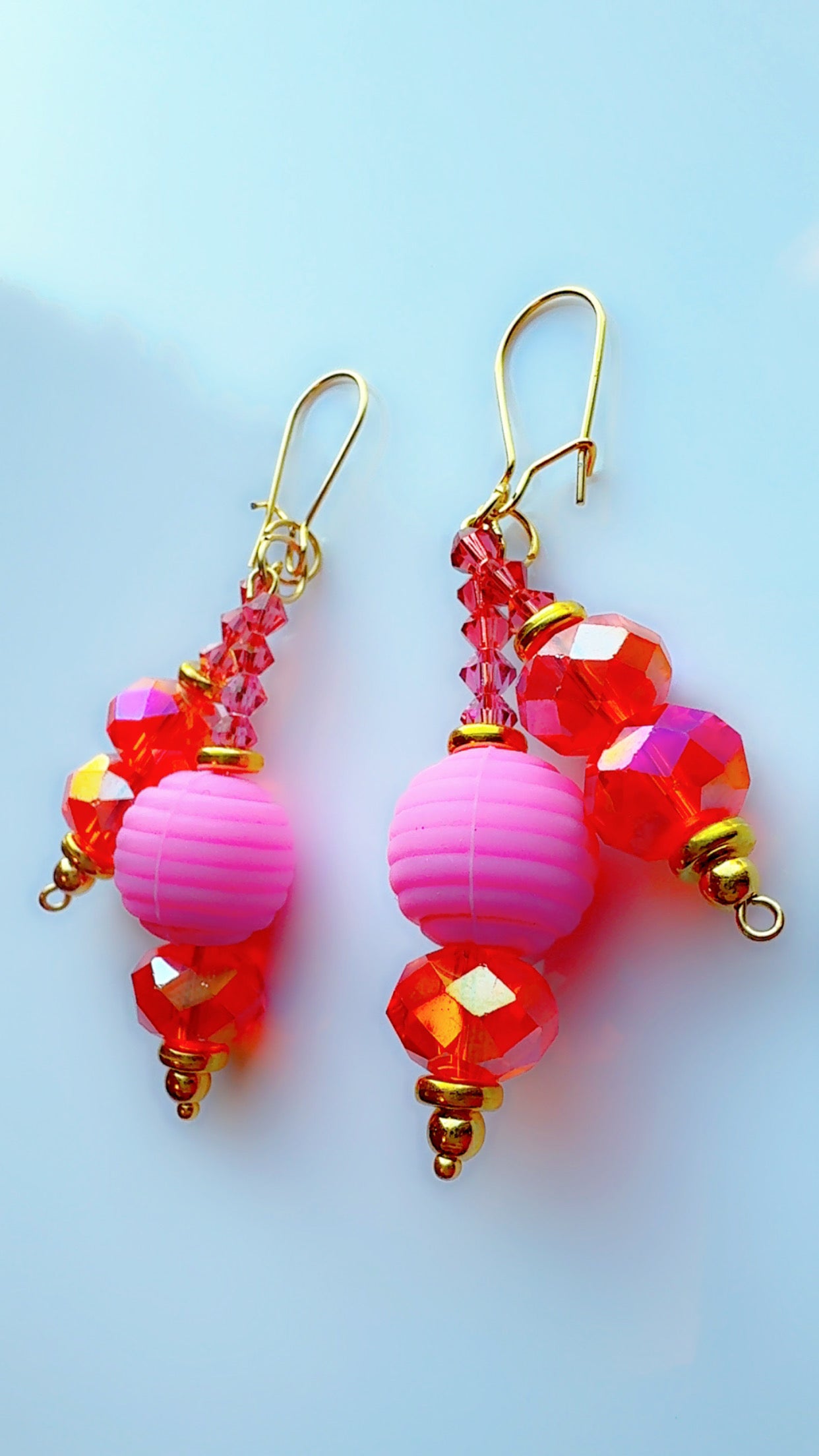 Orange and Pink Double Dangle