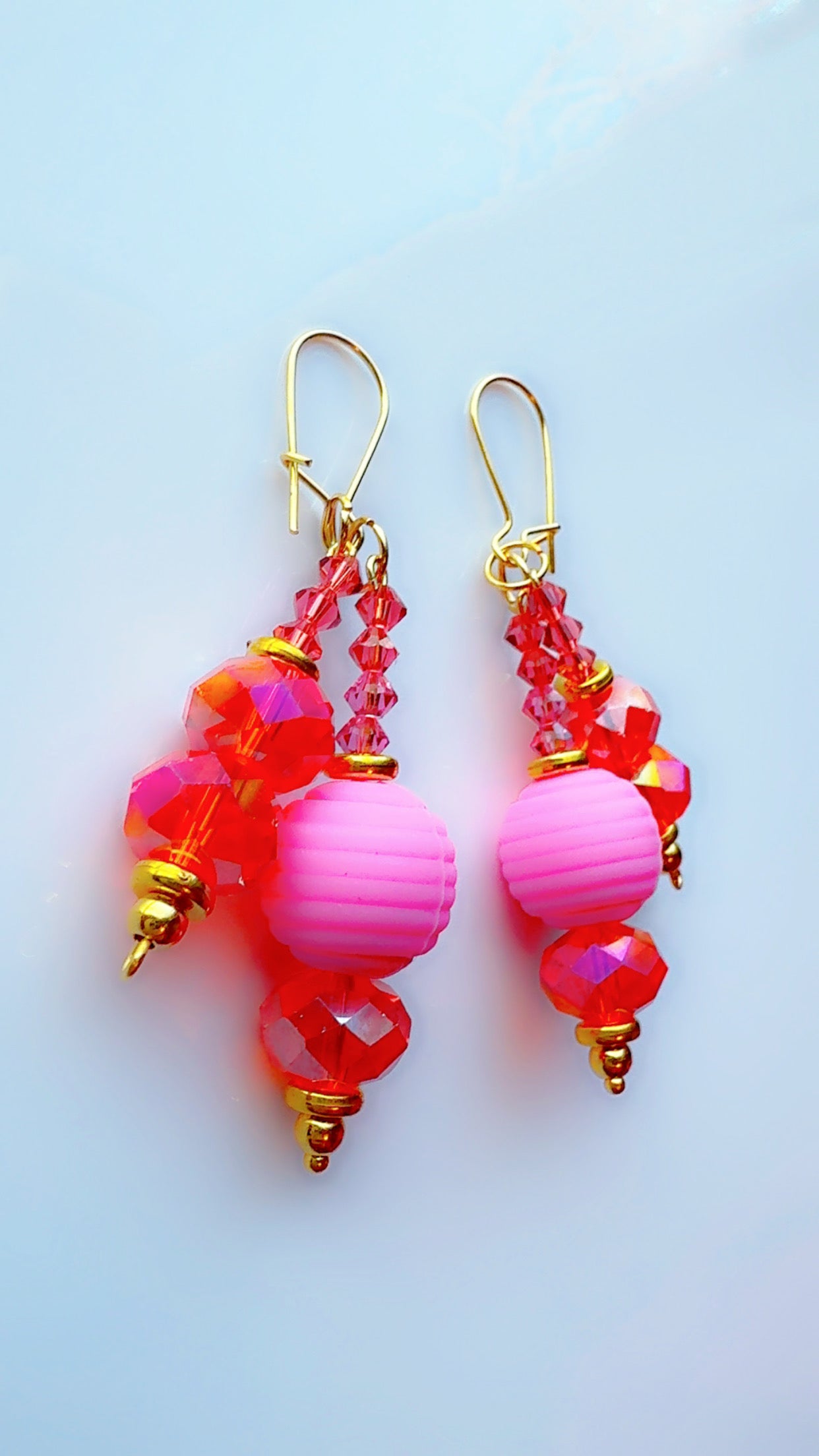 Orange and Pink Double Dangle