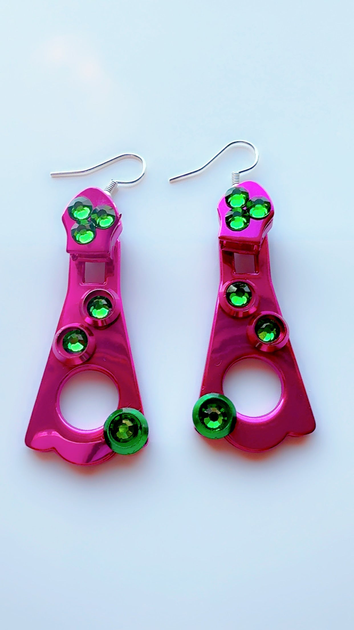 Pink and Green Zipper Pull Ear Candy