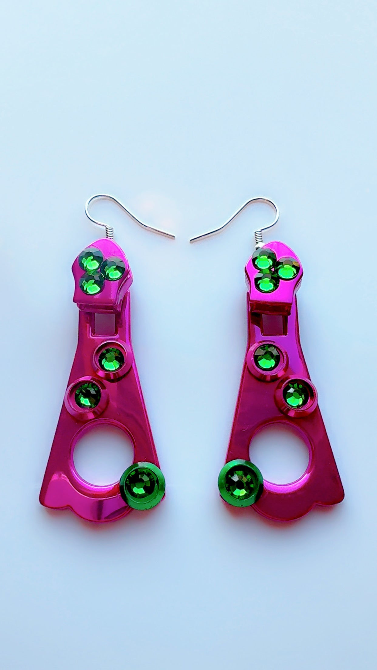 Pink and Green Zipper Pull Ear Candy