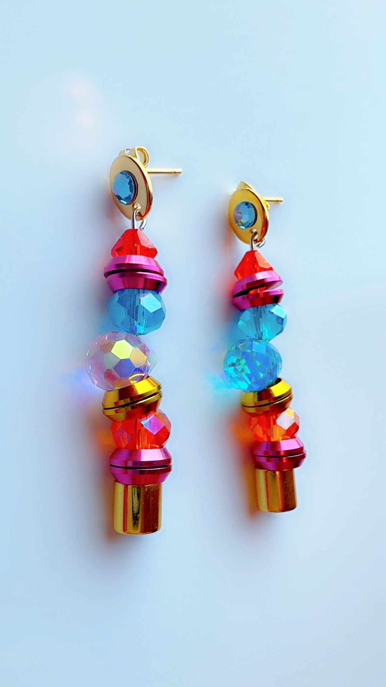 Color Pop Ear Candy Orange Pink Blue Stack
