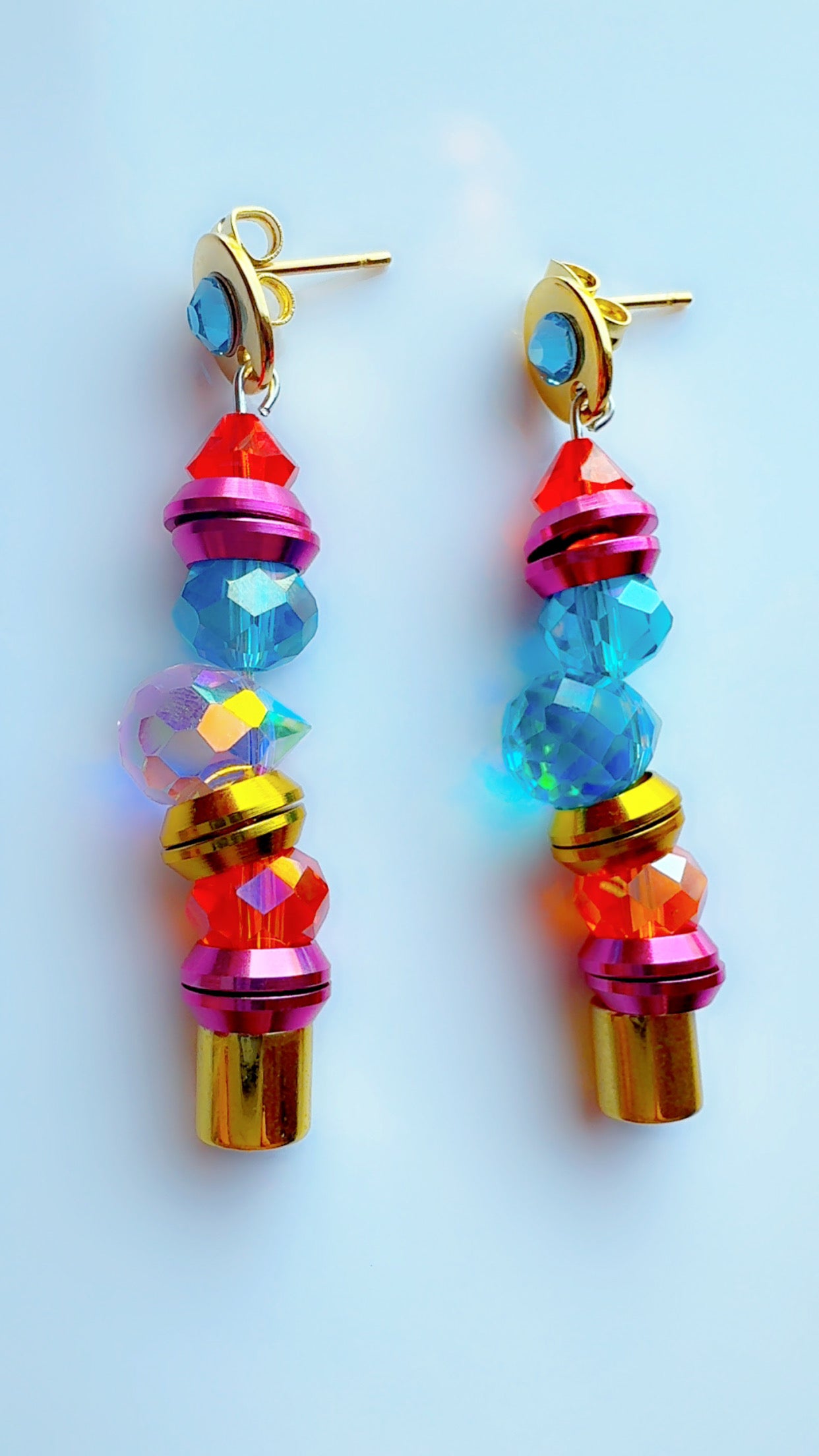 Color Pop Ear Candy Orange Pink Blue Stack